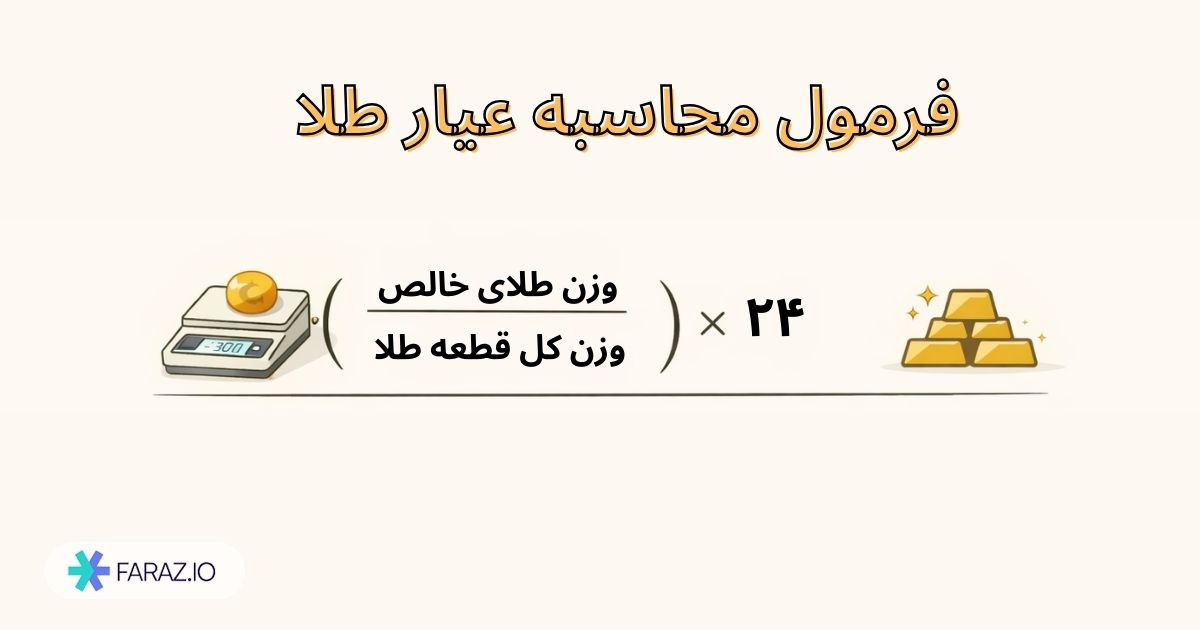 فرمول عیار طلا