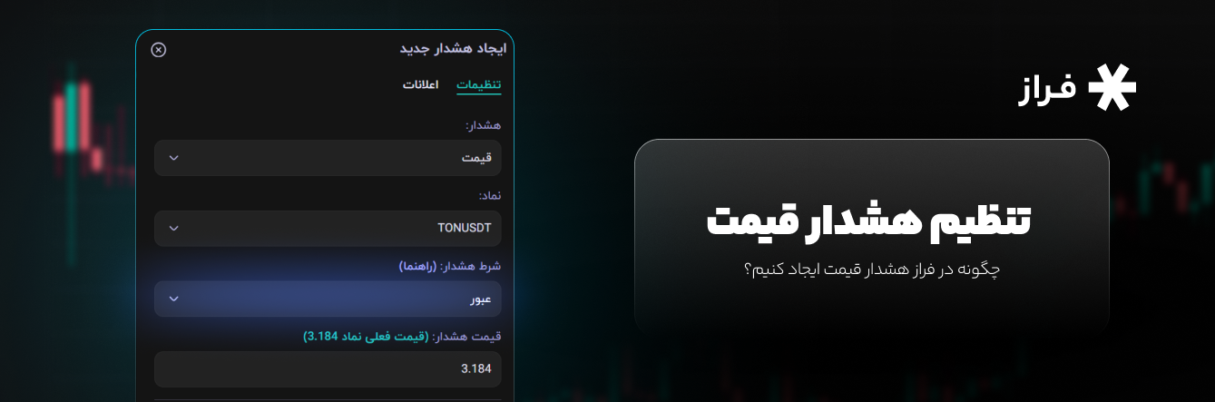 آموزش تنظیم هشدار قیمت، چگونه در فراز هشدار قیمت ایجاد کنیم؟