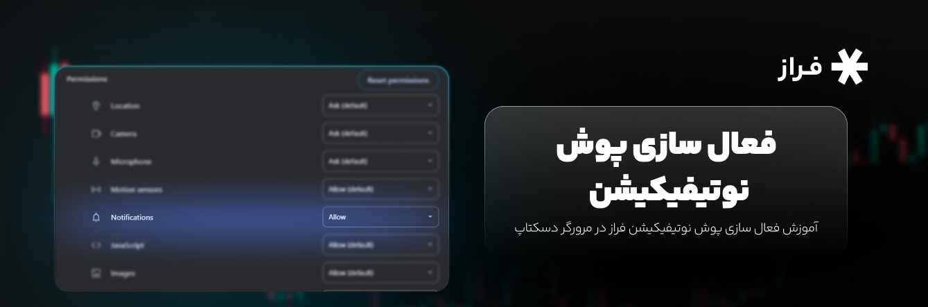 چگونه پوش نوتیفیکیشن را در مرورگر دسکتاپ برای دریافت هشدار قیمت فراز فعال کنیم؟