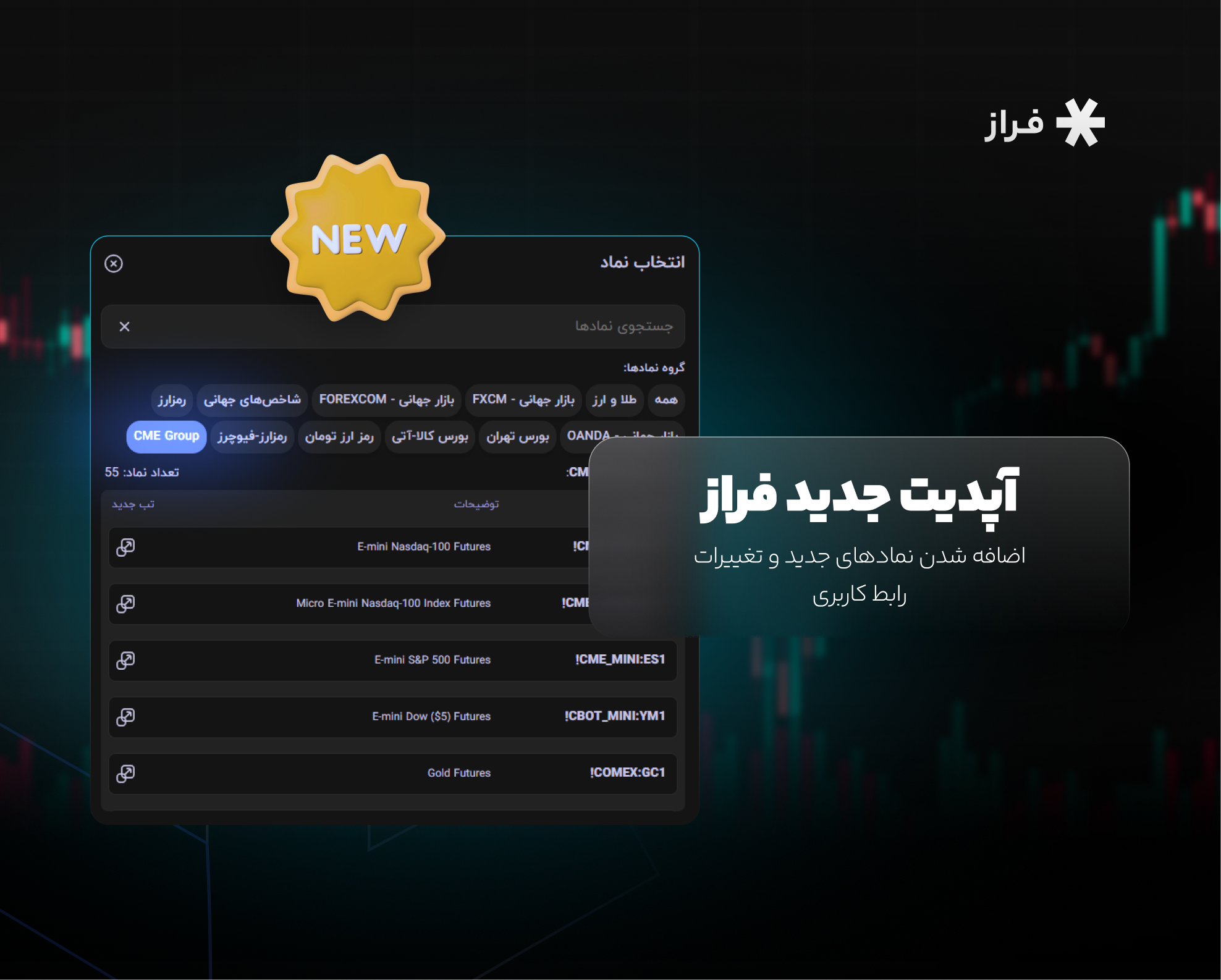 آپدیت جدید فراز، اضافه شدن نمادهای جدید و تغییرات رابط کاربری