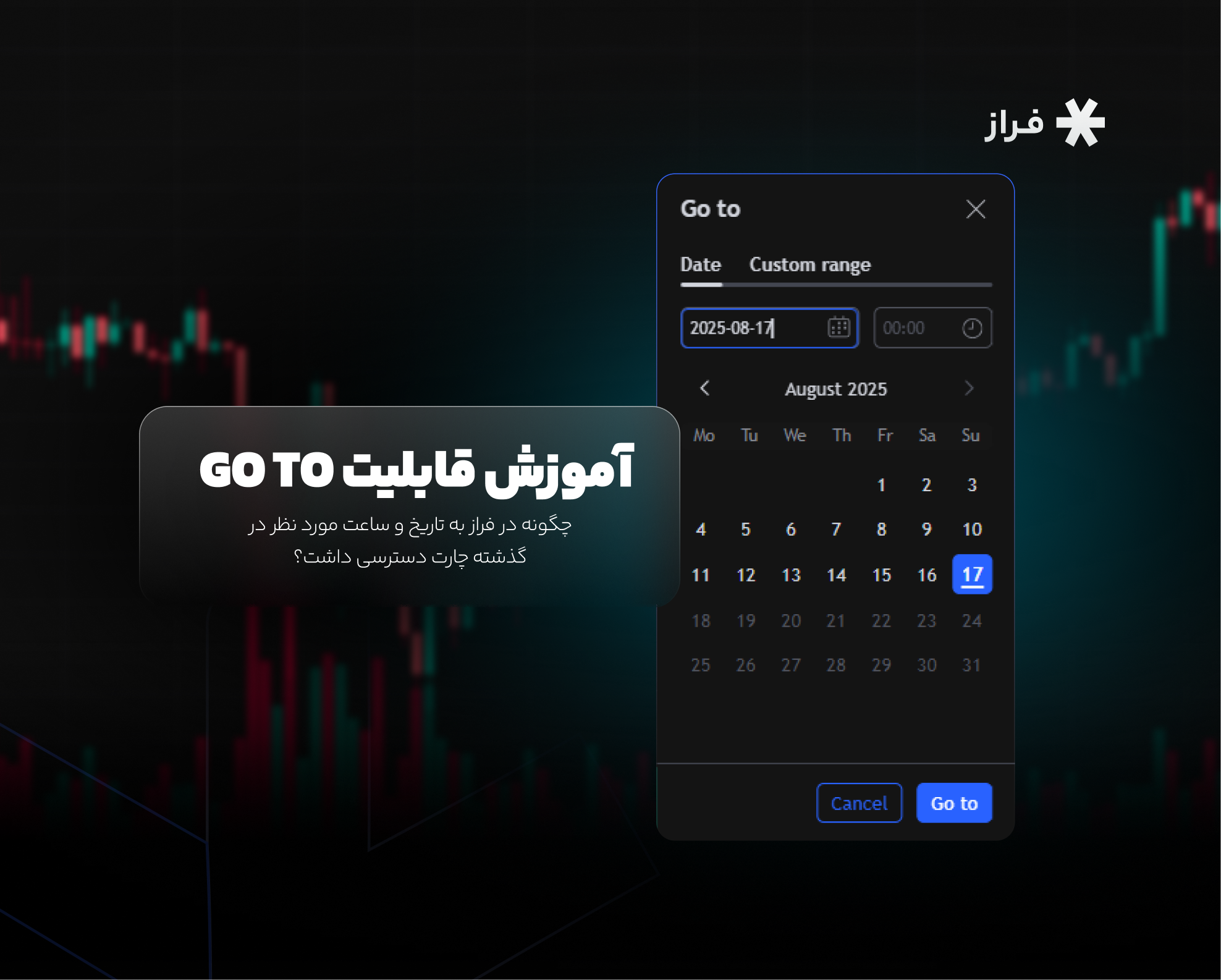 آموزش قابلیت GO TO، چگونه در فراز به تاریخ و ساعت مورد نظر در گذشته چارت دسترسی داشت؟