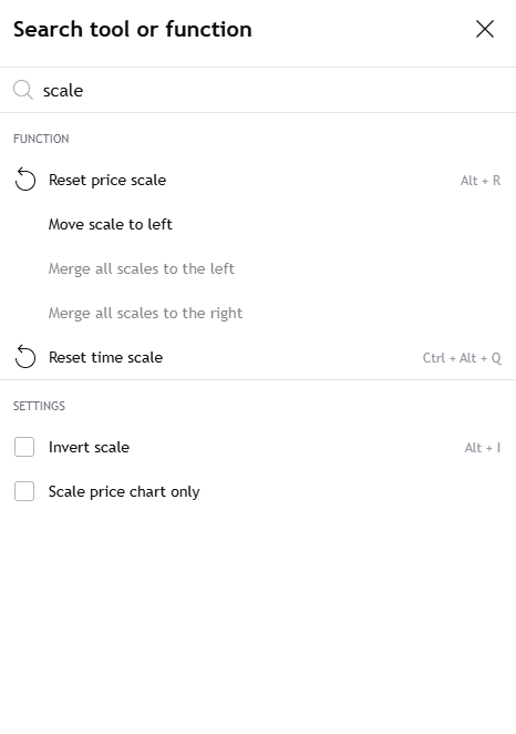 تنظیمات نمودار