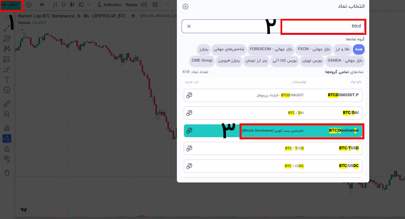 جستجوی نمادها