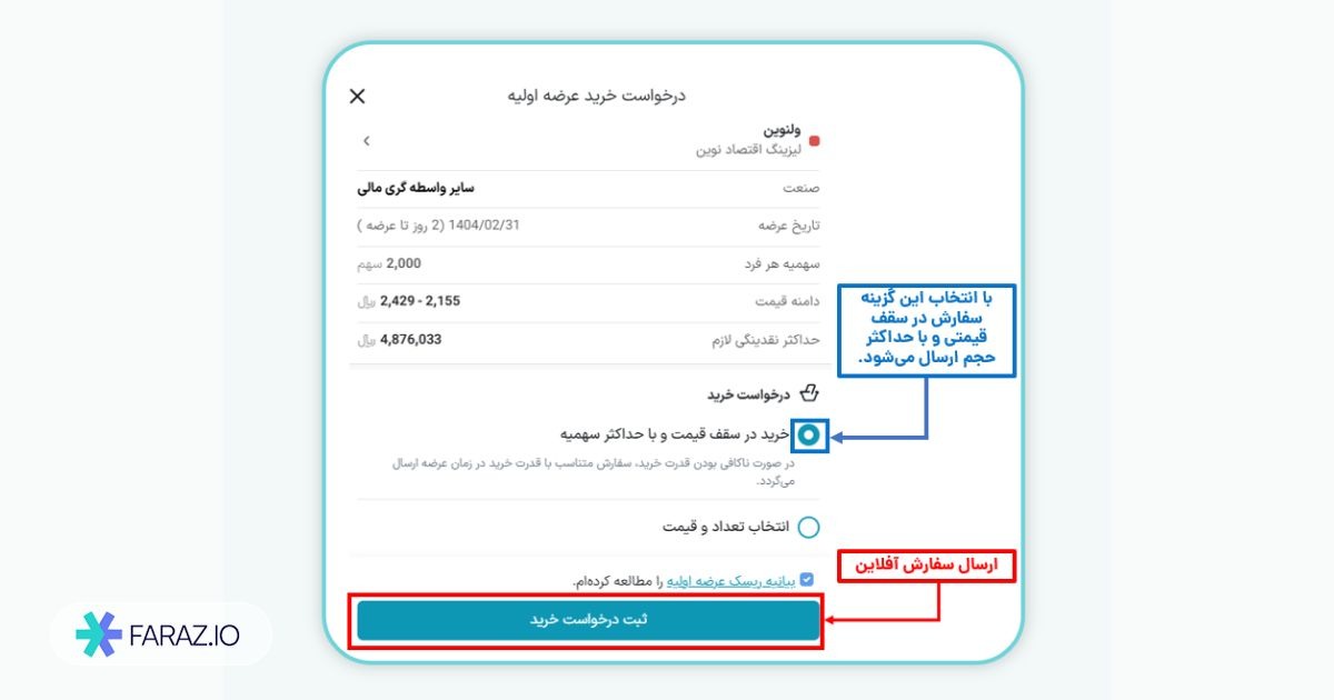 چگونه خرید خودکار عرضه اولیه را فعال کنیم؟