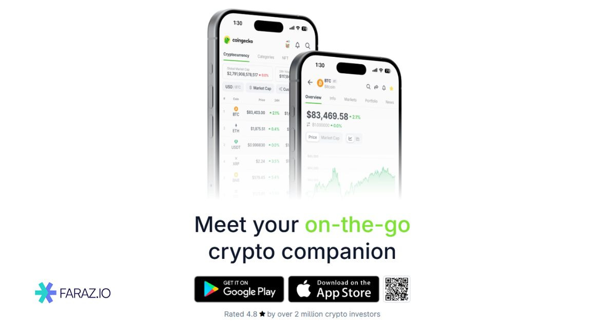 اپلیکیشن موبایل کوین گکو (CoinGecko App)