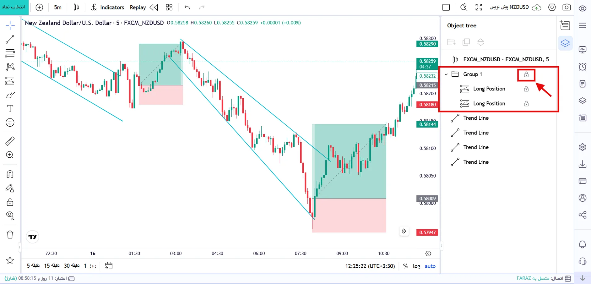 قفل ترسیمات در پوشه