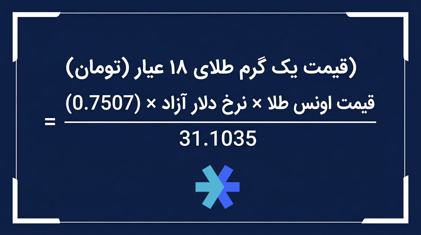 فرمول تقریبی محاسبه قیمت طلای ۱۸ عیار