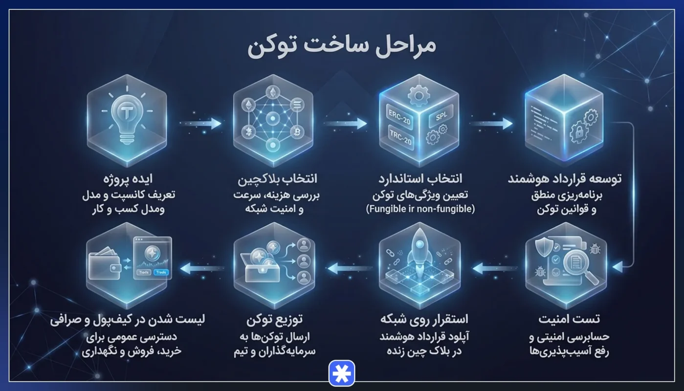 مراحل و نحوه ساخت توکن به زبان ساده