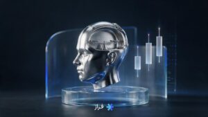 روانشناسی ترید و کنترل احساسات؛ ذهن متعادل معامله‌گر در کنار کندل‌های نمودار قیمت